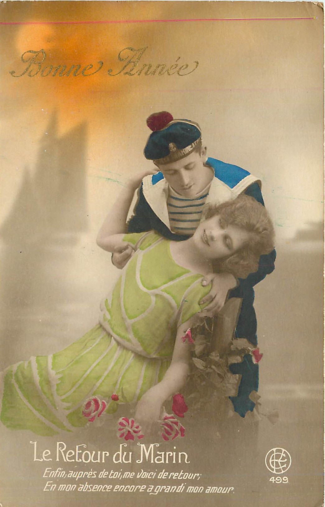 CPA Femme Marin