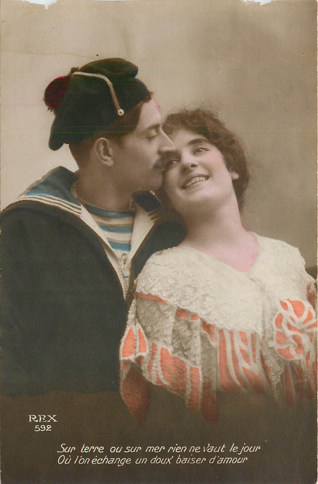 CPA Femme Marin