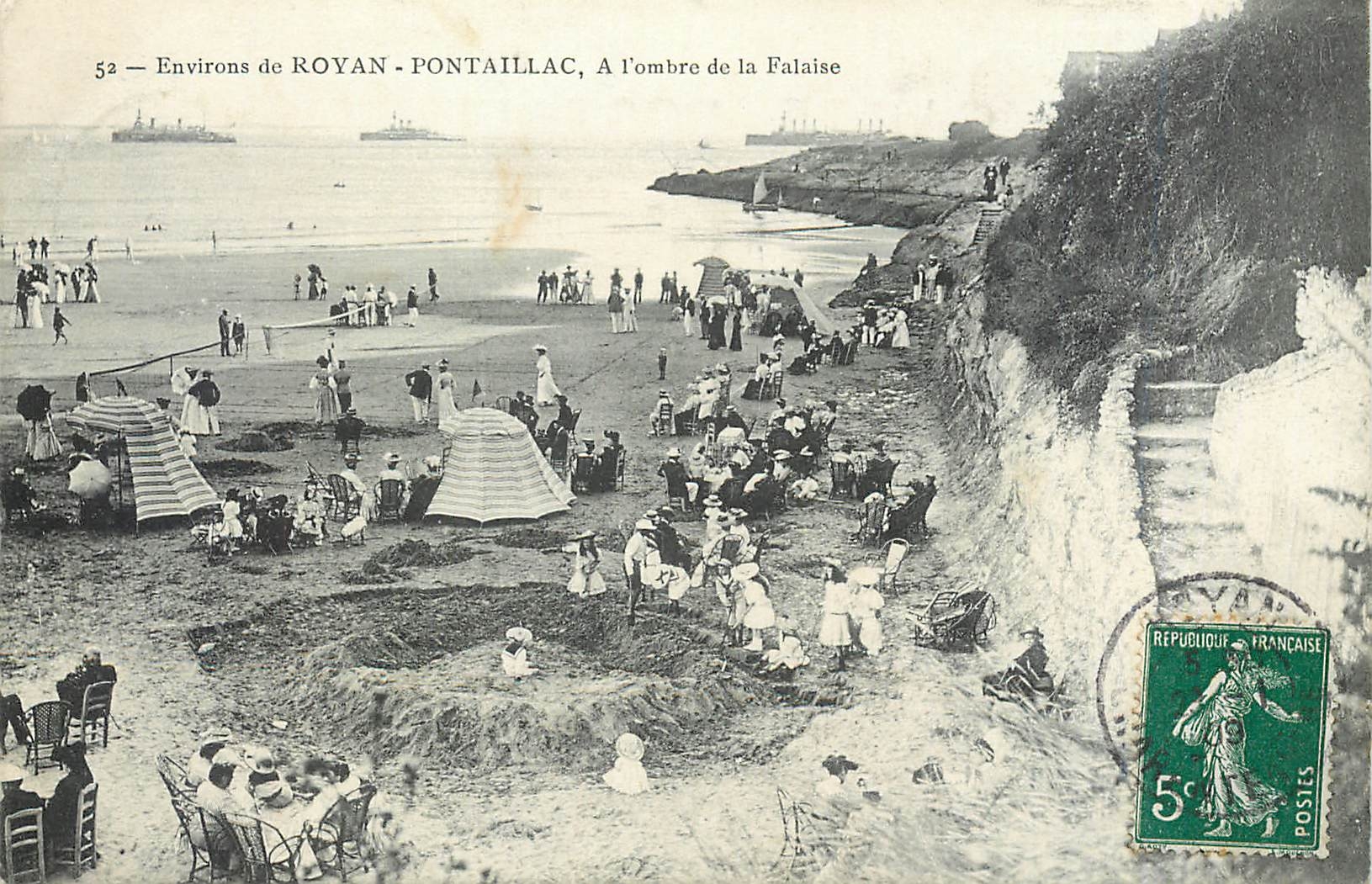 CPA Environs de Royan Pontaillac A l'ombre de la Falaise
