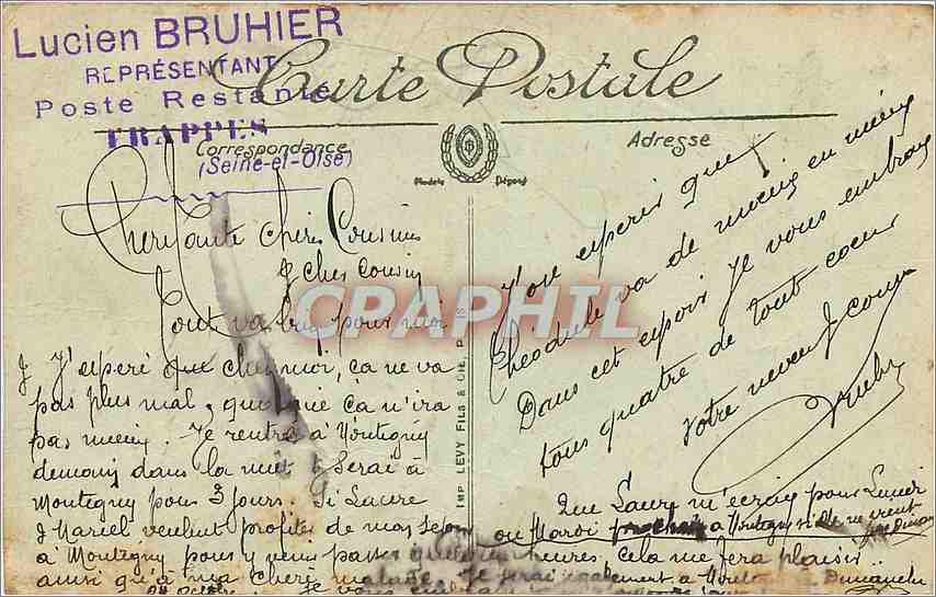 CPA Royan un coin de l plge et promenade Botton LL — Rückseite