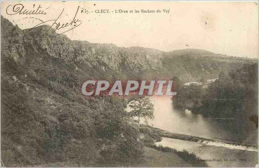 CPA Clecy l'orne et les rochers dy Vey