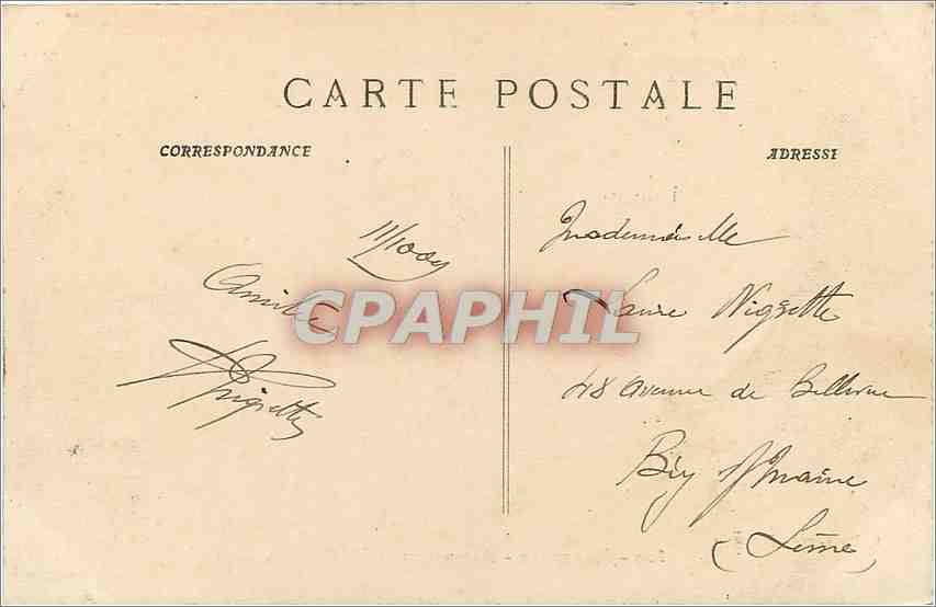 CPA Marseille Ascenceurs et ND de la garde — Verso