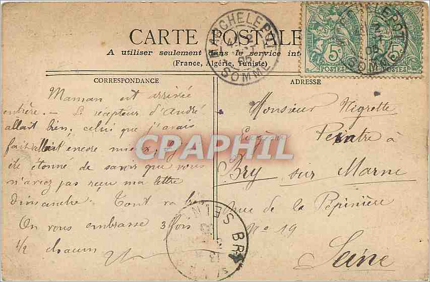 CPA La cote d'Azur Ile Sainte marguerite prison de Bazaine — Rückseite