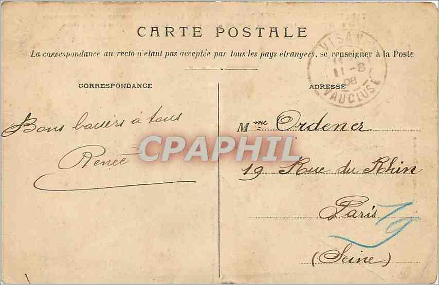 CPA Tarascon Chateau du roi rene cote de la ville don’t la costruction fut commencee le 27 novembre  — Rückseite