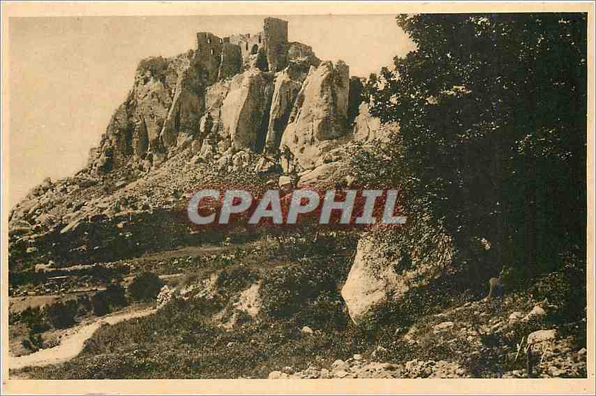CPA Les baux bouches du Rhone cote Oriental des ruines du chateau demoli sous Louis XI en 1483