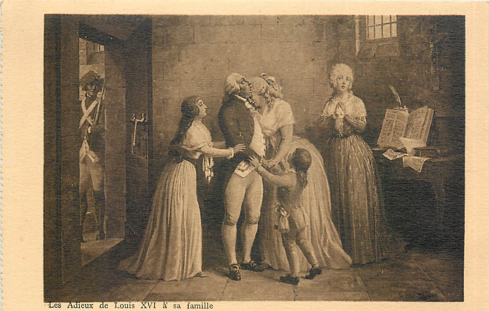 CPA Les adieux de Louis XVI  sa famille