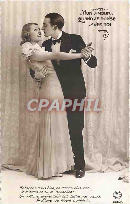 CPA Mon amour qund je danse vec toi Femme
