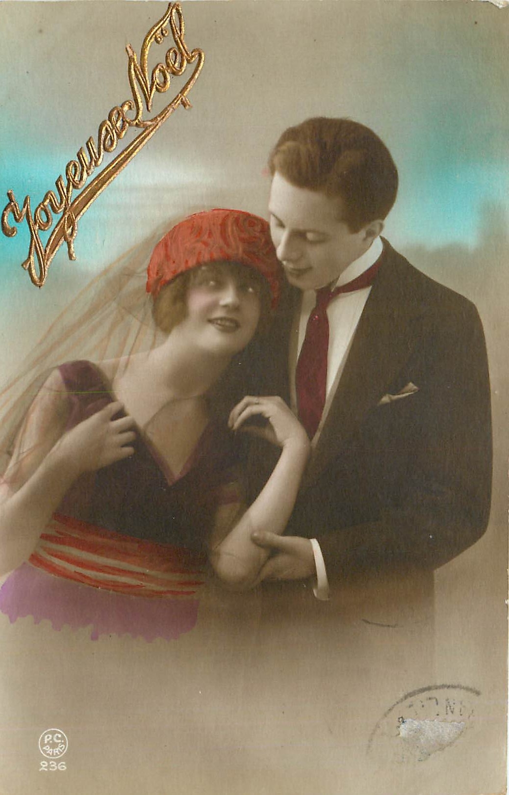 CPA Joyeux Noel Femme