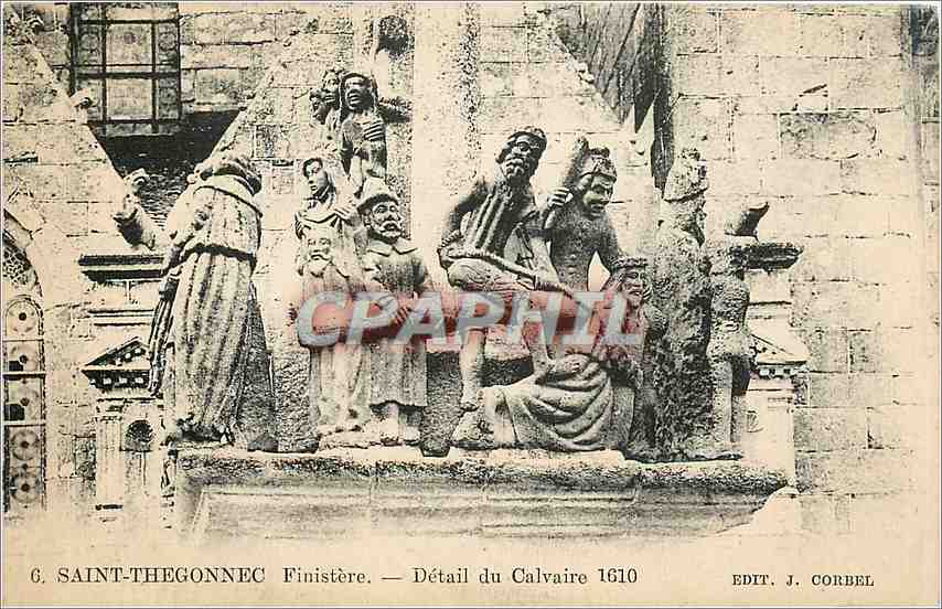 CPA Saint Thegonnec finistere detail du calvaire 1610