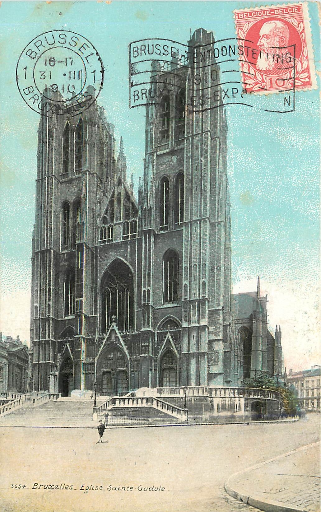 CPA Bruxelles Eglise Sainte Gudule 