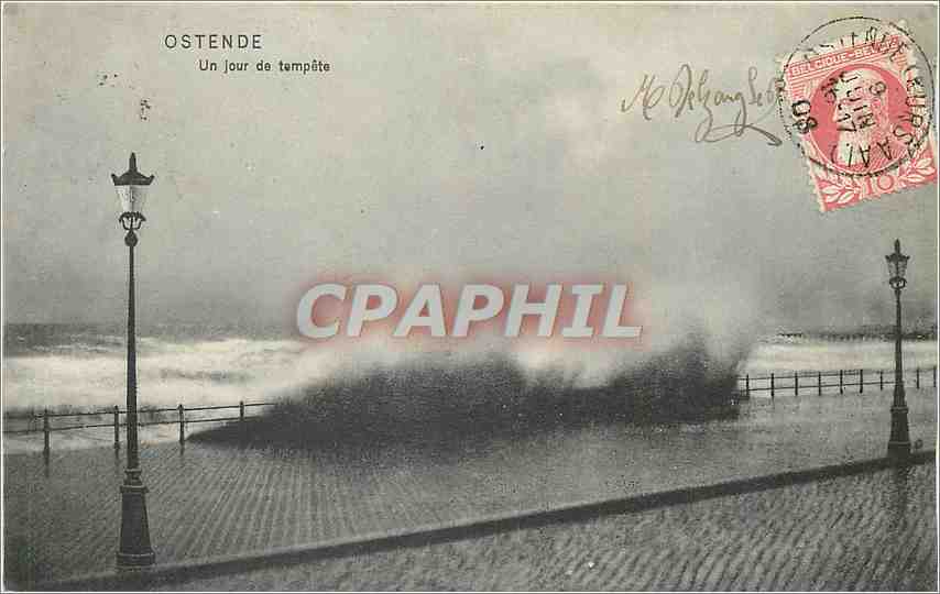 CPA Ostende un jour de tempete