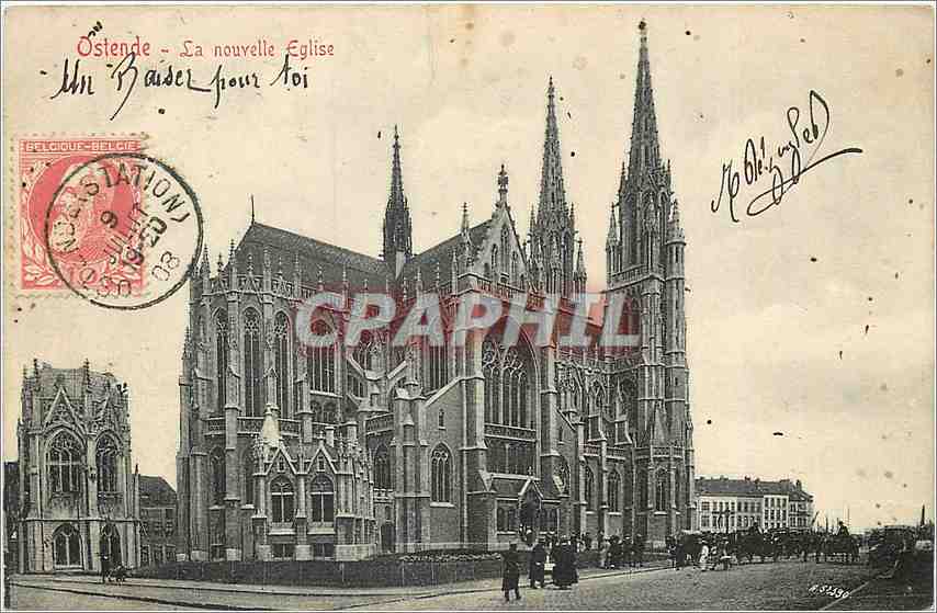 CPA Ostende La nouvelle Eglise