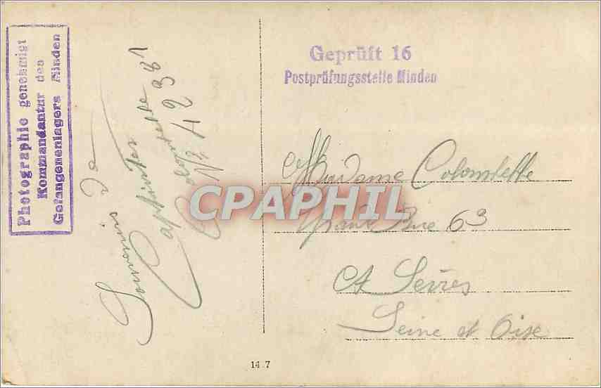 CPA + photo Soldat Militaria (319 sur le col) — Rückseite