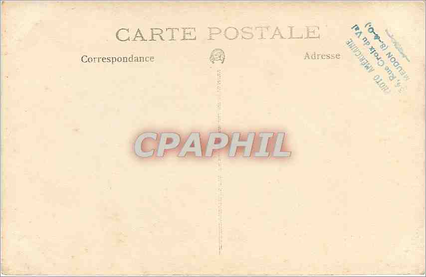 CARTE PHOTO Femme — Verso