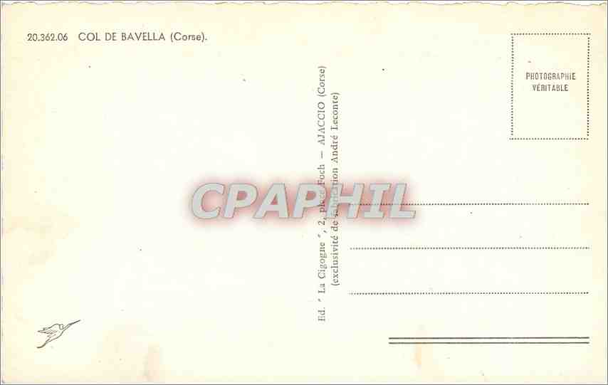 CPM Cole de bavella corse — Rückseite