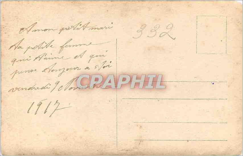 CARTE PHOTO Femme — Verso