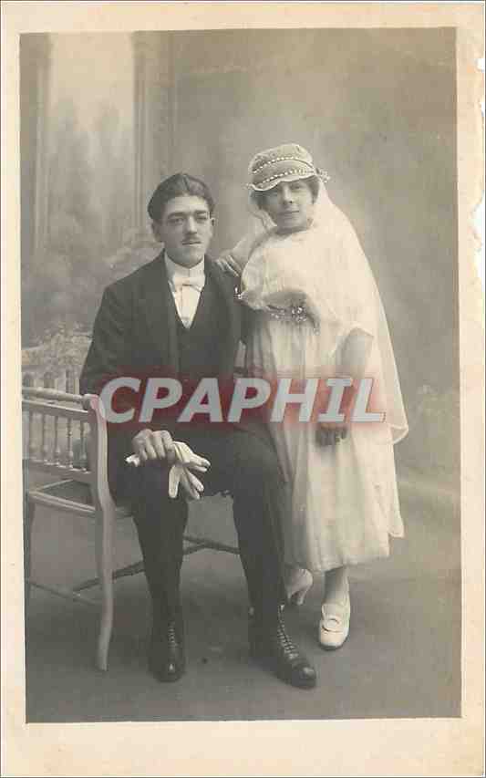 CARTE PHOTO Femme Mariage