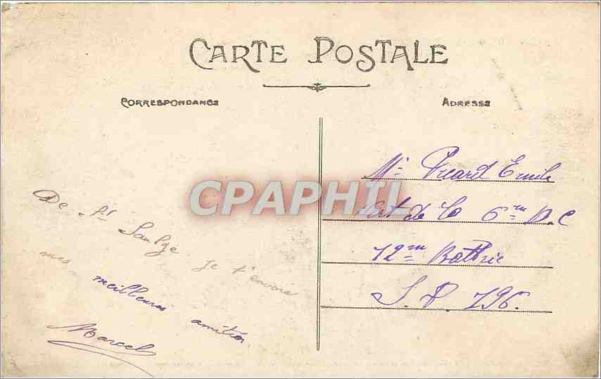 CPA Legende de Saint Saulge la fete du 14 juillet — Verso