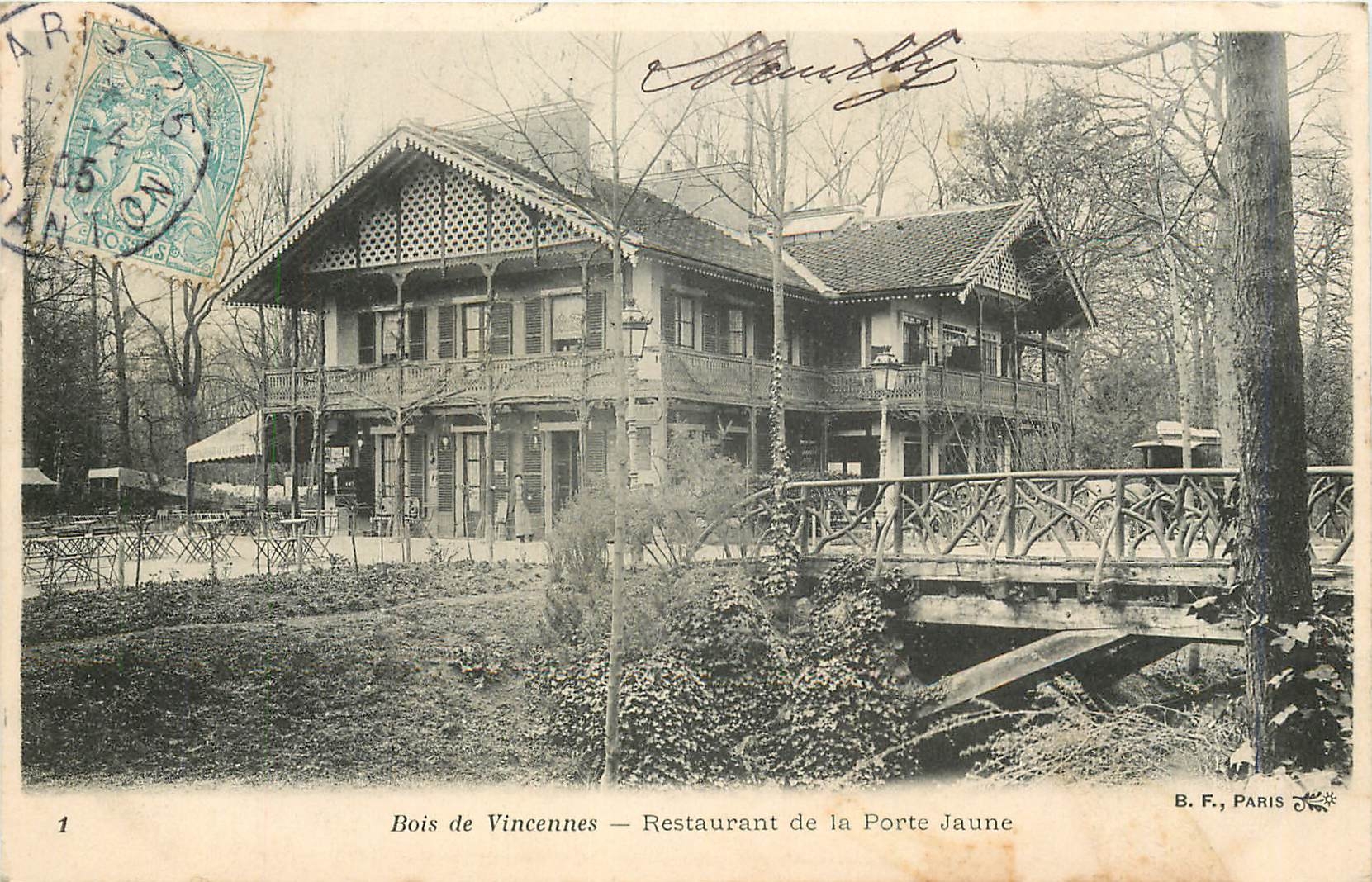 Bois de Vincennes — Restaurant de la Porte Jaune — B. F., PARIS