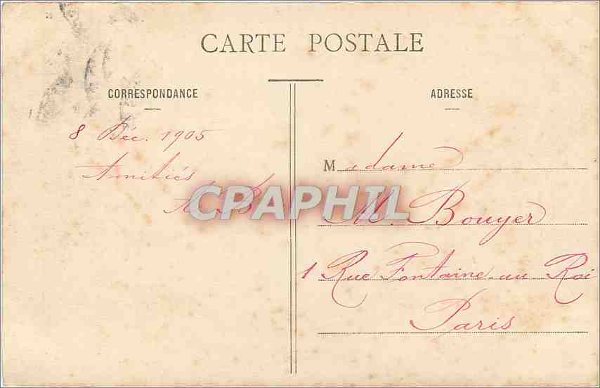 CPA Paris Bois de Boulogne la passerelle — Rückseite