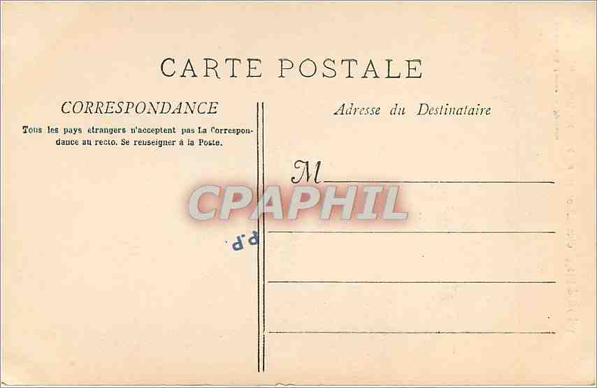 CPA Marseille le palais Longchamps motis principal — Rückseite
