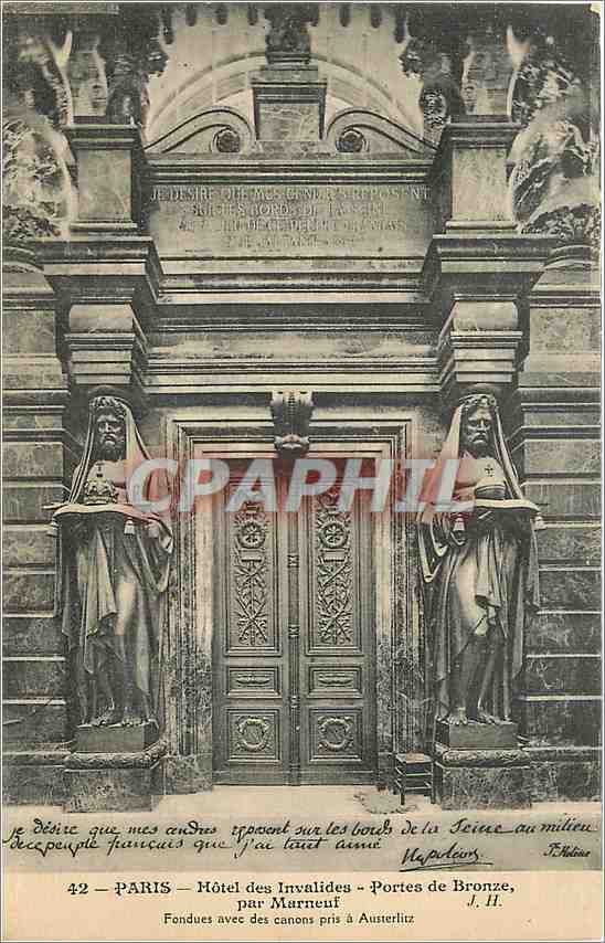 CPA Paris Hotel invalides portes bronze par marneuf