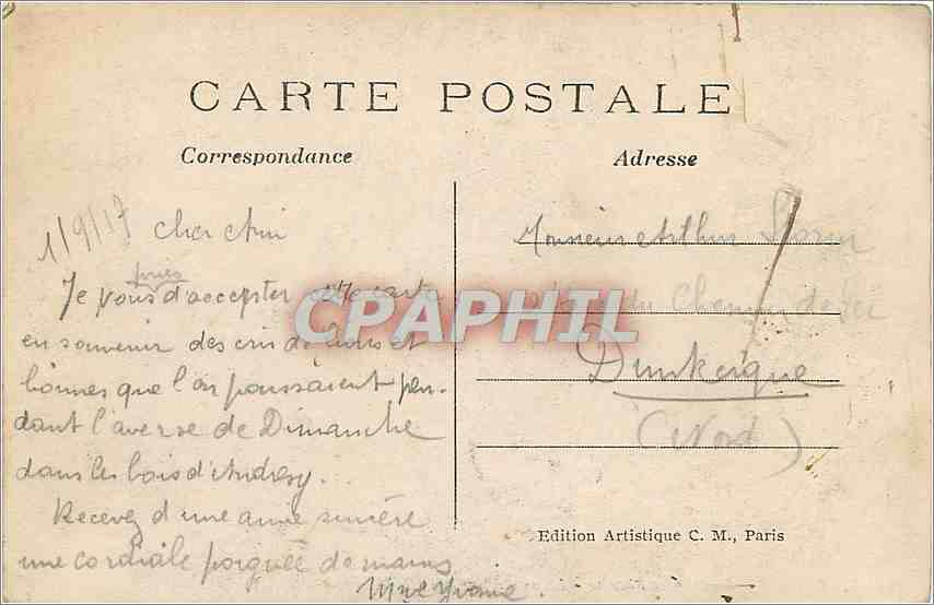 CPA Paris Jardin des plantes Lions d'Abyssinie — Rückseite