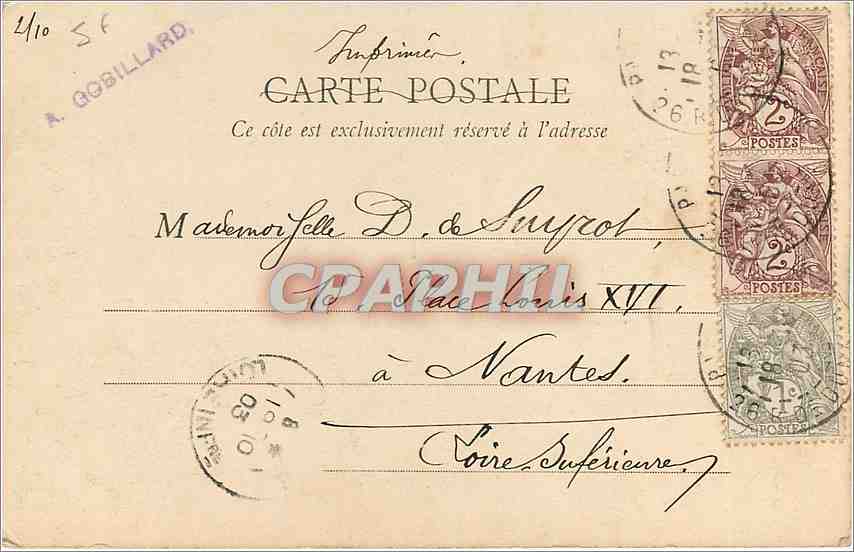 CPA Paris vieux Montmartre le Calvaire — Rückseite