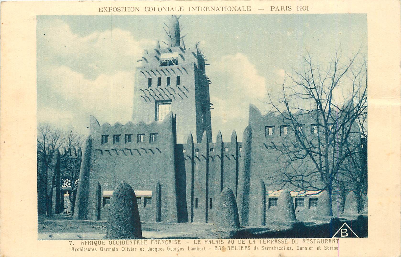 CPA afrique occidntale francaise le Palais vu de la terrasse du restaurant Exposition coloniale inte