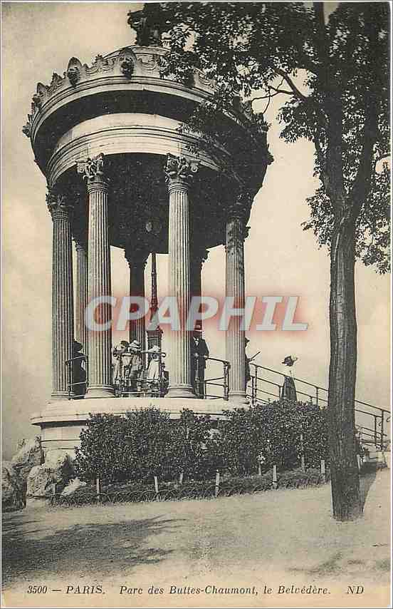 CPA Paris Parc des Buttes Chamont le Belvedere