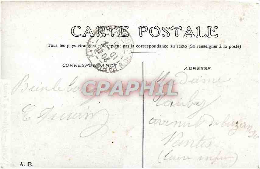 CPA Paris Eglise de la trinite — Rückseite