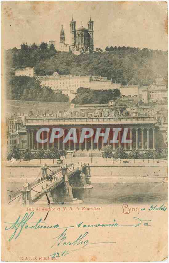 CPA palais de justice et ND de Fourviere