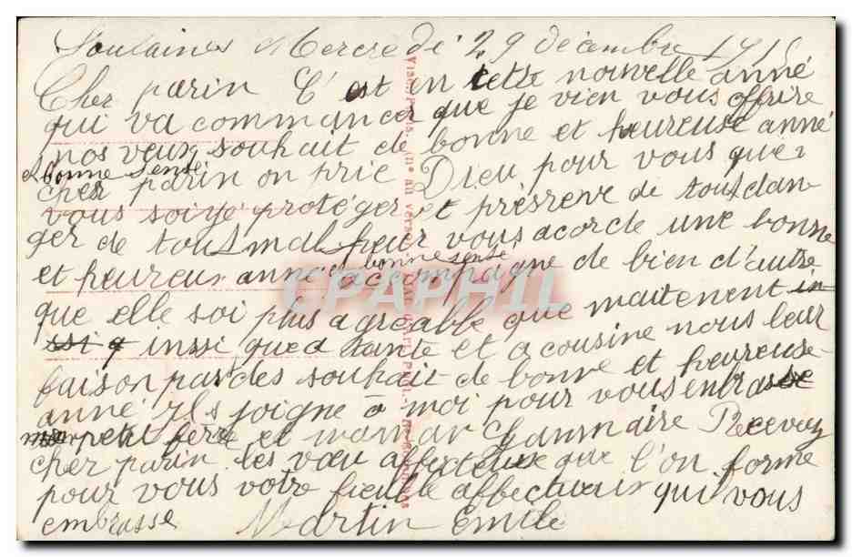 CPA Bonne annee enfant Patriotique Militaria — Rückseite