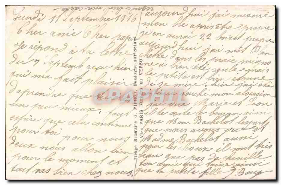 CPA Le cri du poilu paroles et musique Vincent Scotto Guerre Militaria patriotique Amour Humour — Rückseite