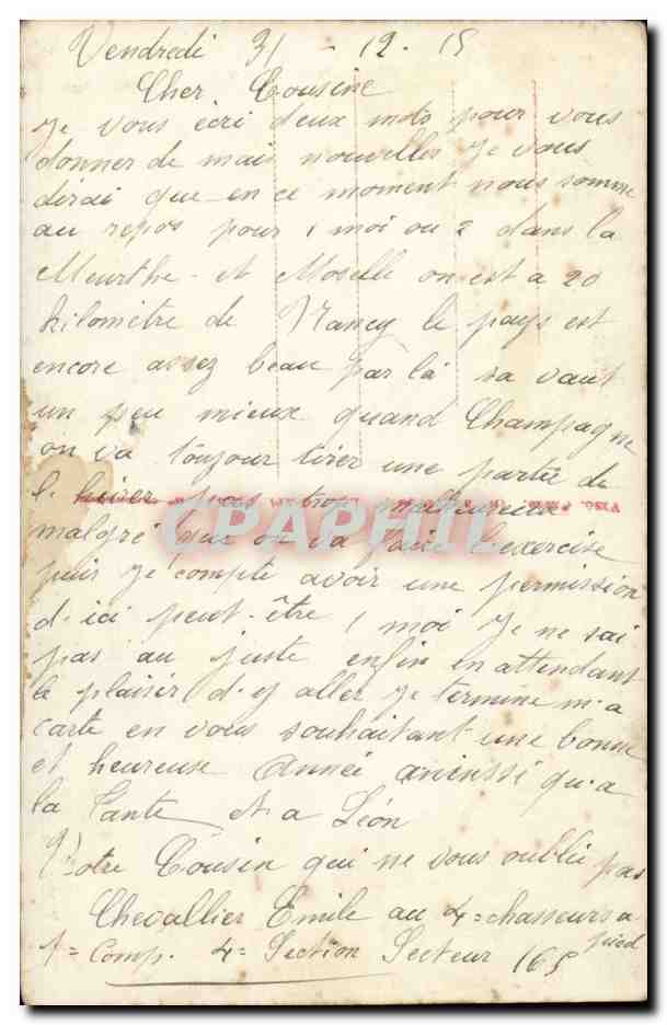Fantaisie CPA Guerriers si valeureux Vous erez victorieux Militaria — Rückseite
