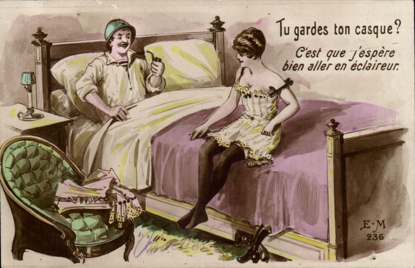 CPA tu gardes ton casque ? C'est que j espere bien allez en eclaireur couple