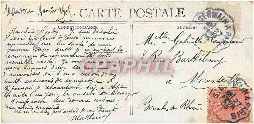CPA Paris Palais de Justice  — Rückseite