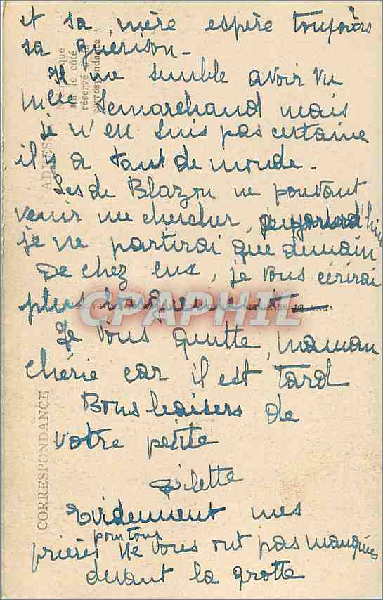 CPA Lourdes La Basilique et le Gave  — Verso