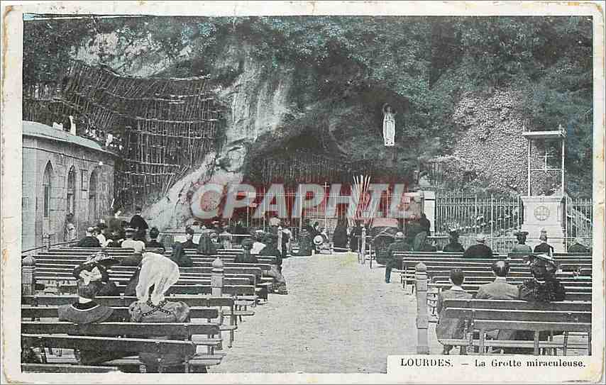 CPA Lourdes La Grotte miraculeuse 