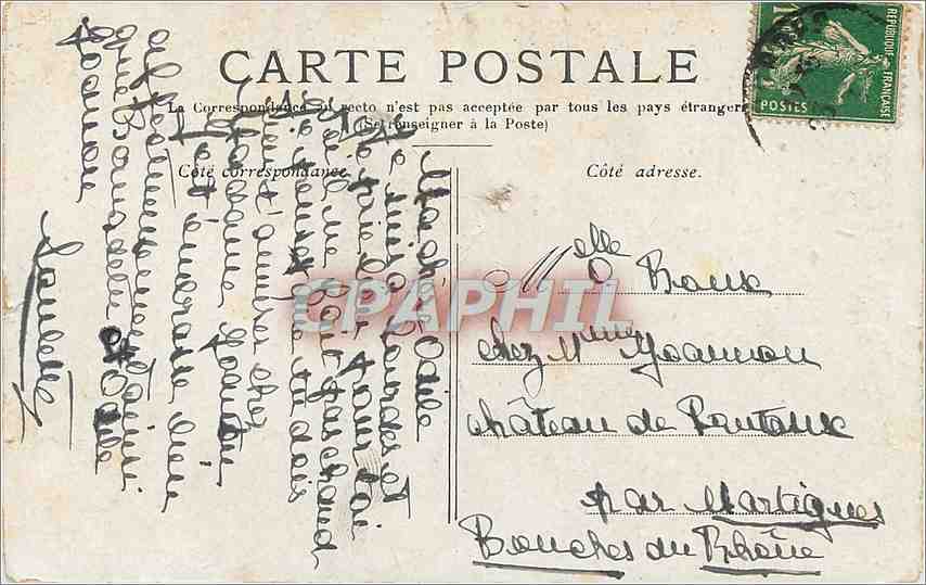 CPA Lourdes La Grotte miraculeuse  — Verso