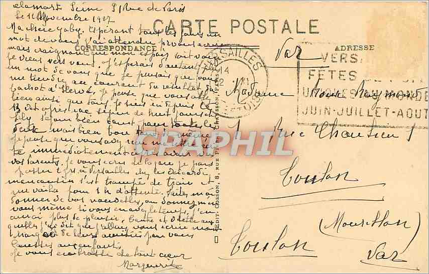 CPA Paris La Sainte Chapelle  — Verso