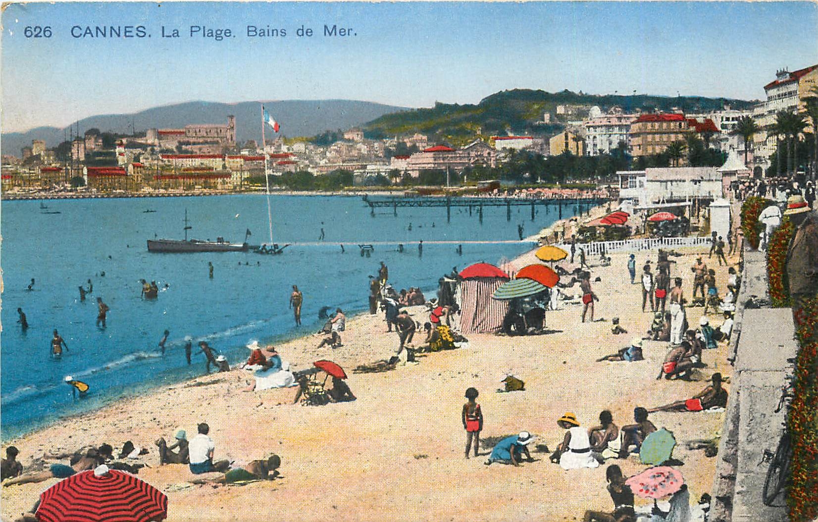 CPA Cannes La Plage Bains de Mer 
