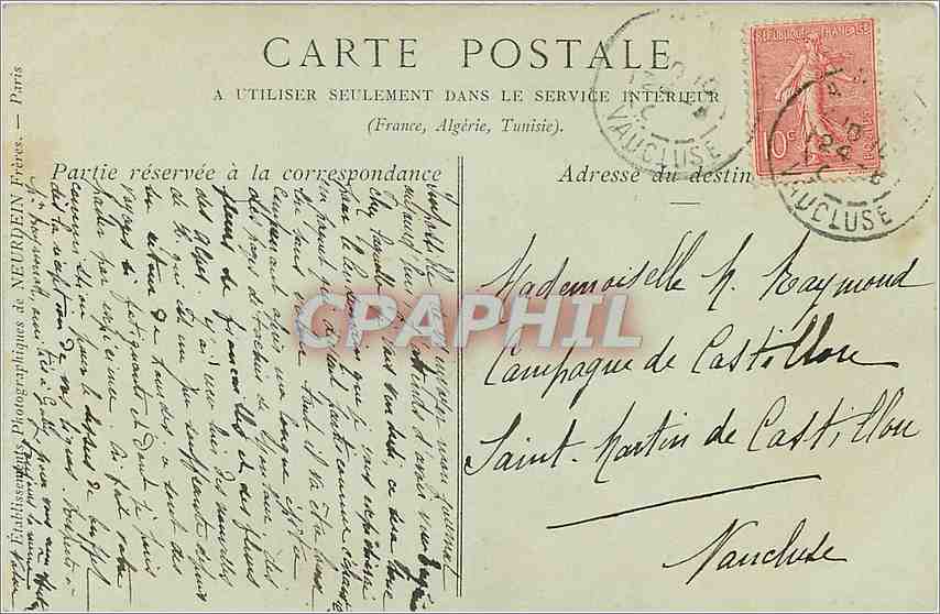 CPA Avignon Cathedrale Notre Dame des Doms par Pradier  — Rückseite