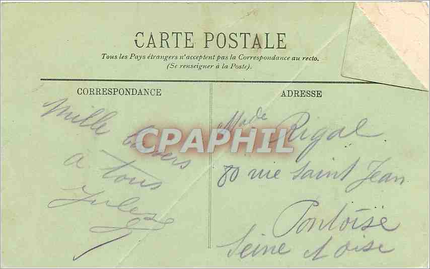 CPA Dieppe Le Port et le Clocher Saint Jacques  — Verso