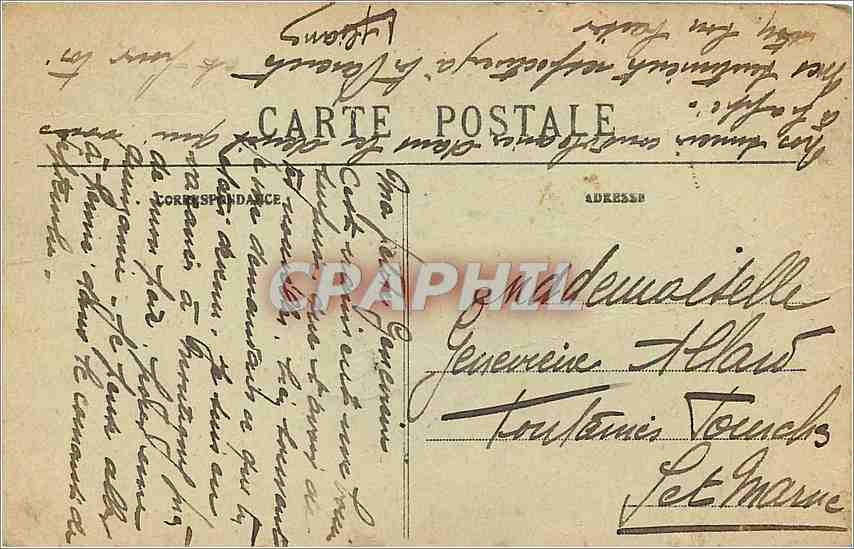 CPA Montigny sur Loing Le Pont  — Rückseite