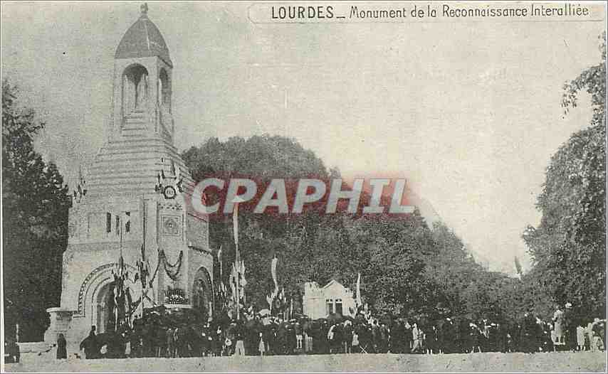 CPA Lourdes Monument de la Reconnaissance Interalliee 