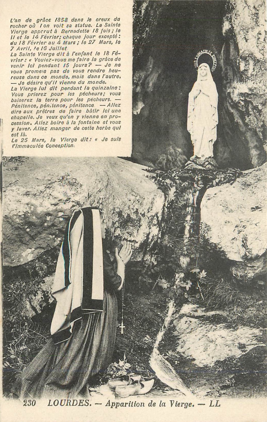 CPA Lourdes Apparition de la Vierge 