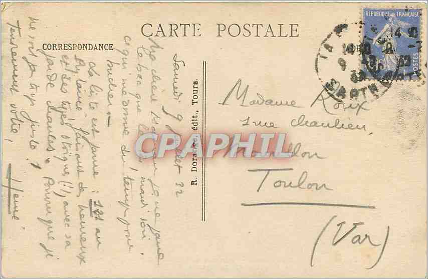 CPA Fontevrault M et L l'Abbaye Tombeaux de Richard Coeur de Lion roi d'Angleterre et d'Eleonore de  — Rückseite
