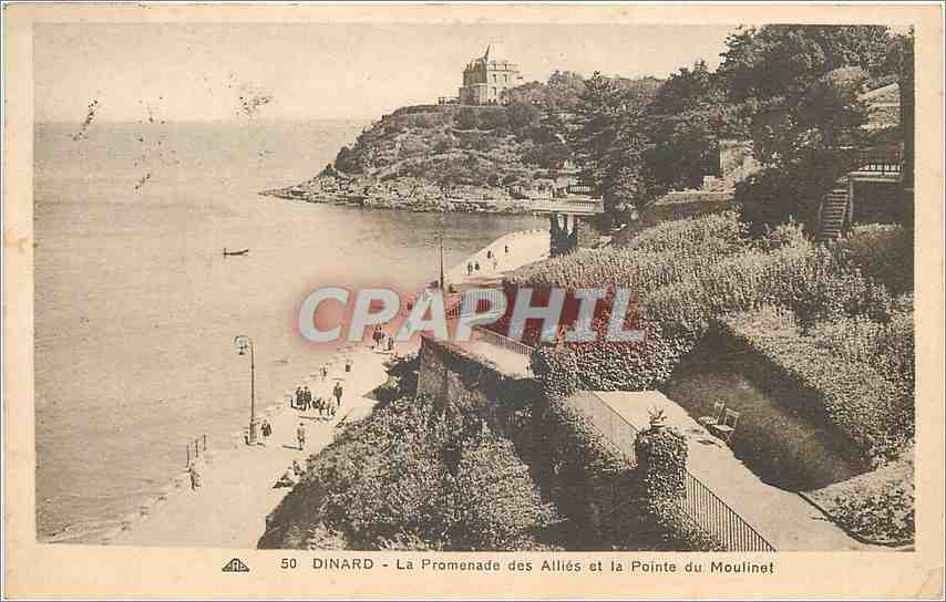 CPA Dinard La Promenade des Allies et la Pointe du Moulinet 