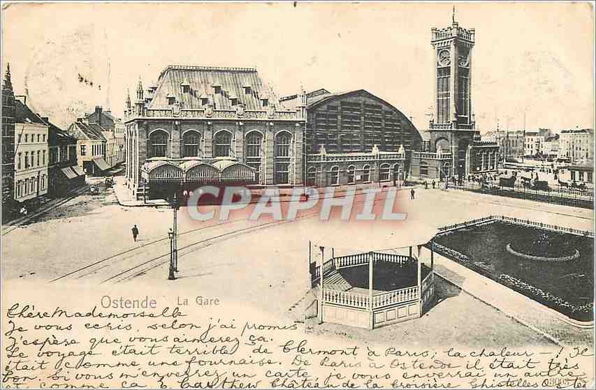 CPA Ostende La Gare 